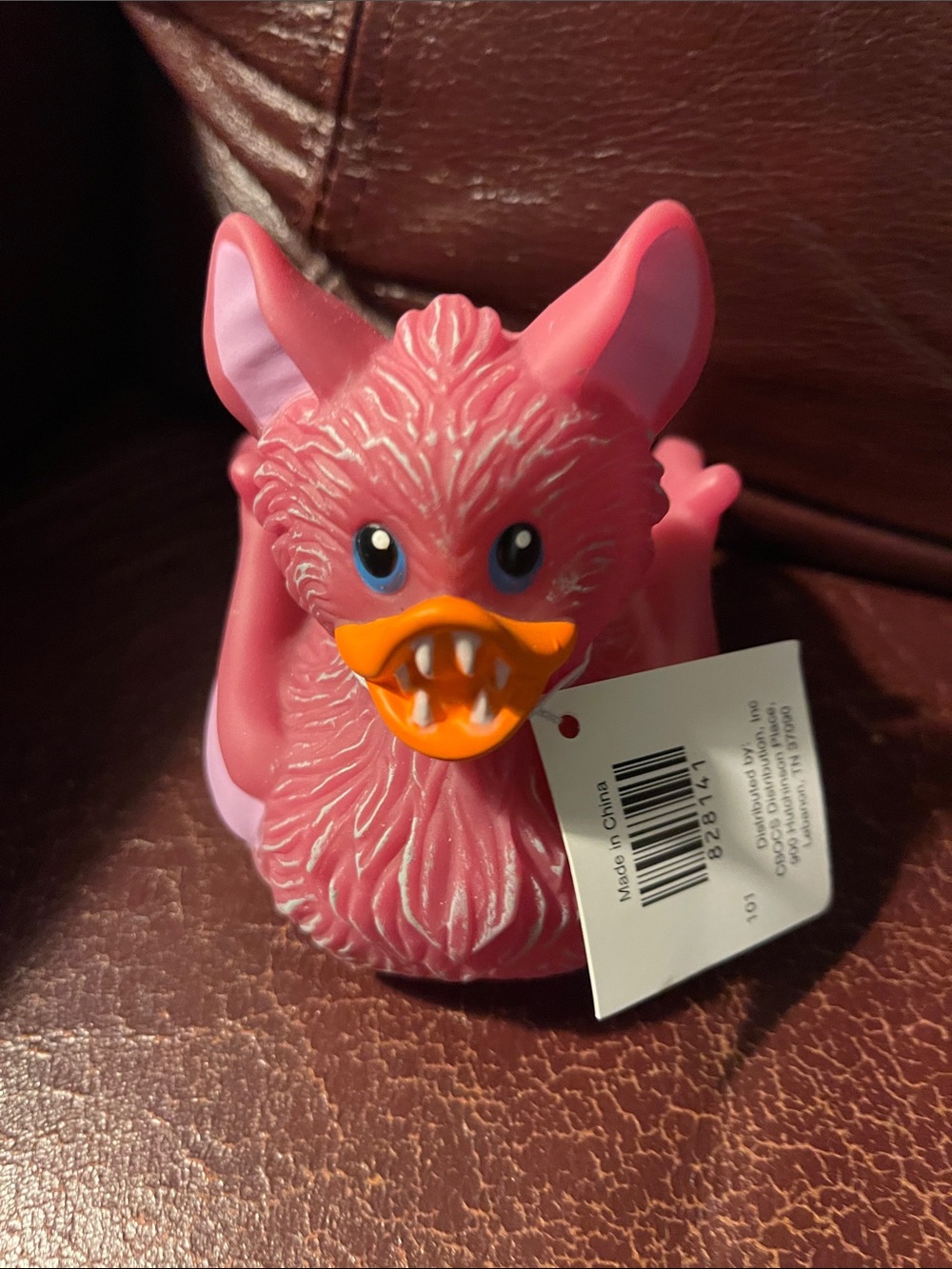 Pink Bat Duck Rubber Toy - Brand Unlabeled NWT
